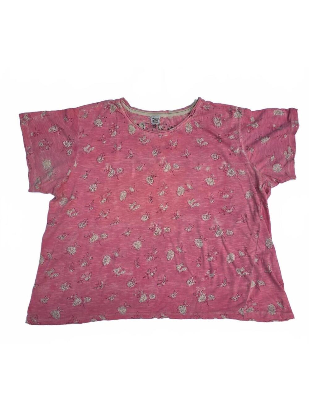 Magnolia Pearl Nectar Floral Boyfriend Tee in La Tuna- One Size Cotton - Picture 5 of 15